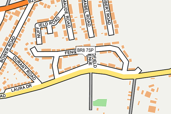 BR8 7SP map - OS OpenMap – Local (Ordnance Survey)