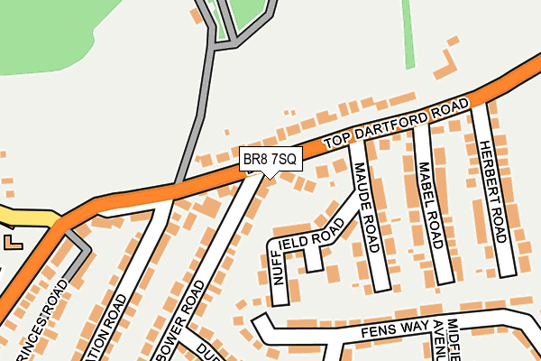 BR8 7SQ map - OS OpenMap – Local (Ordnance Survey)