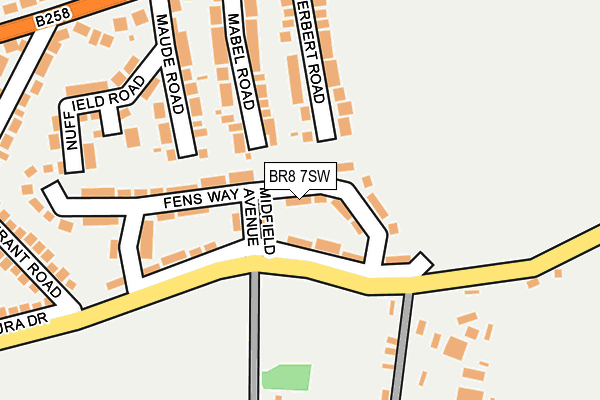 BR8 7SW map - OS OpenMap – Local (Ordnance Survey)