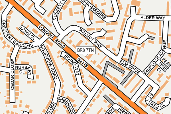 BR8 7TN map - OS OpenMap – Local (Ordnance Survey)