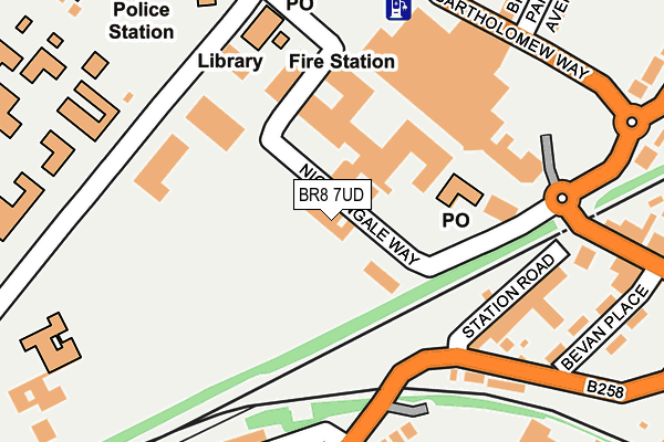 BR8 7UD map - OS OpenMap – Local (Ordnance Survey)