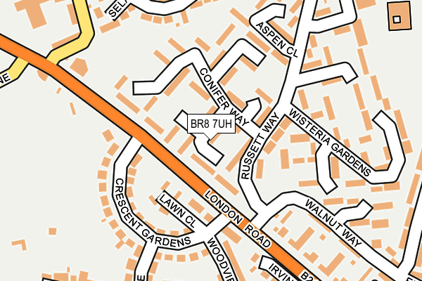 BR8 7UH map - OS OpenMap – Local (Ordnance Survey)