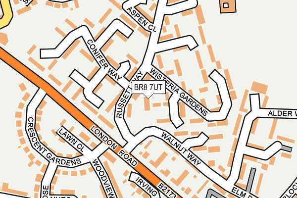 BR8 7UT map - OS OpenMap – Local (Ordnance Survey)