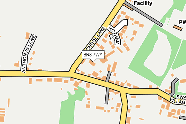 BR8 7WY map - OS OpenMap – Local (Ordnance Survey)