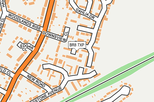 BR8 7XP map - OS OpenMap – Local (Ordnance Survey)