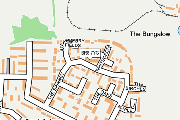 BR8 7YG map - OS OpenMap – Local (Ordnance Survey)