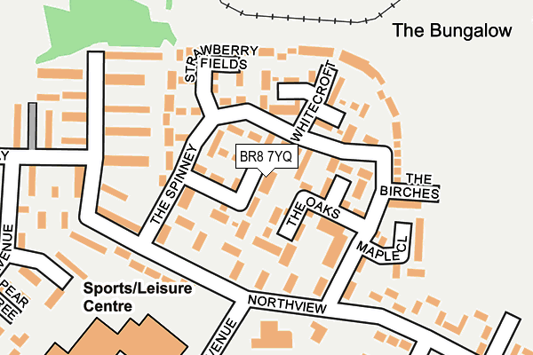 BR8 7YQ map - OS OpenMap – Local (Ordnance Survey)