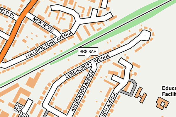 BR8 8AP map - OS OpenMap – Local (Ordnance Survey)