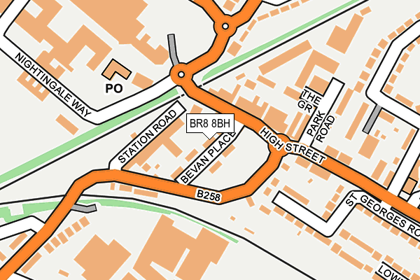 BR8 8BH map - OS OpenMap – Local (Ordnance Survey)