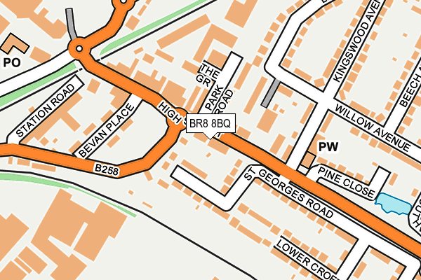 BR8 8BQ map - OS OpenMap – Local (Ordnance Survey)