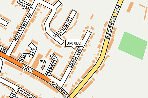 BR8 8DD map - OS OpenMap – Local (Ordnance Survey)