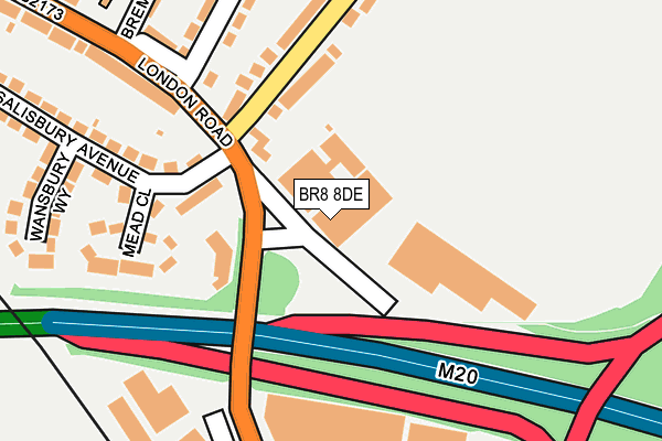 BR8 8DE map - OS OpenMap – Local (Ordnance Survey)