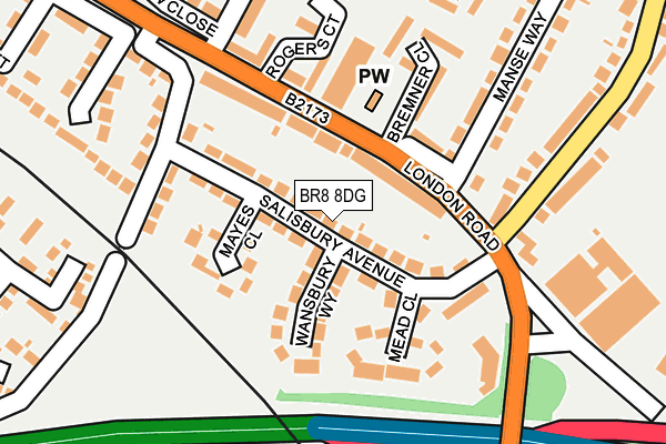 BR8 8DG map - OS OpenMap – Local (Ordnance Survey)