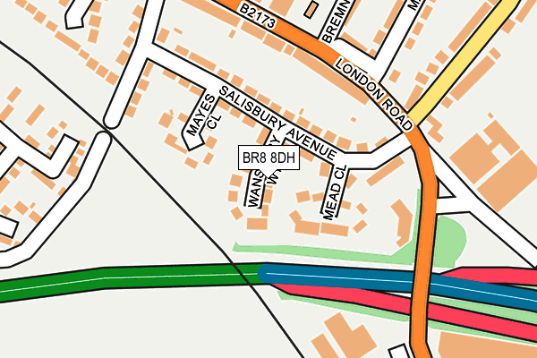 BR8 8DH map - OS OpenMap – Local (Ordnance Survey)