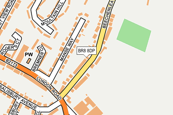 BR8 8DP map - OS OpenMap – Local (Ordnance Survey)