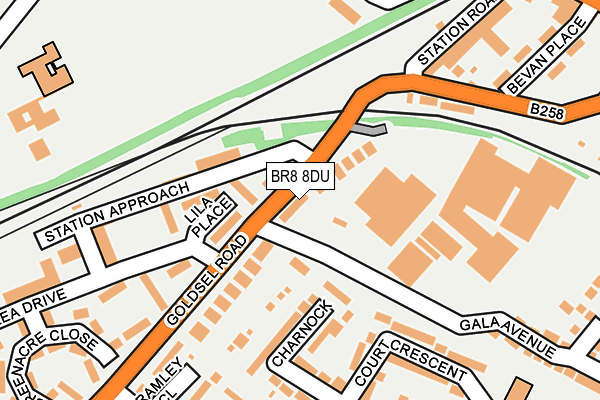 BR8 8DU map - OS OpenMap – Local (Ordnance Survey)