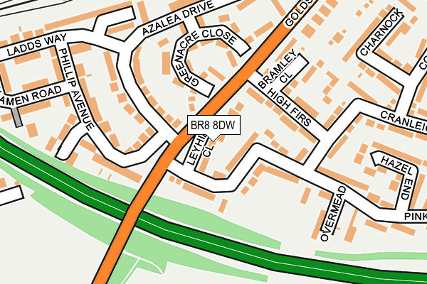 BR8 8DW map - OS OpenMap – Local (Ordnance Survey)