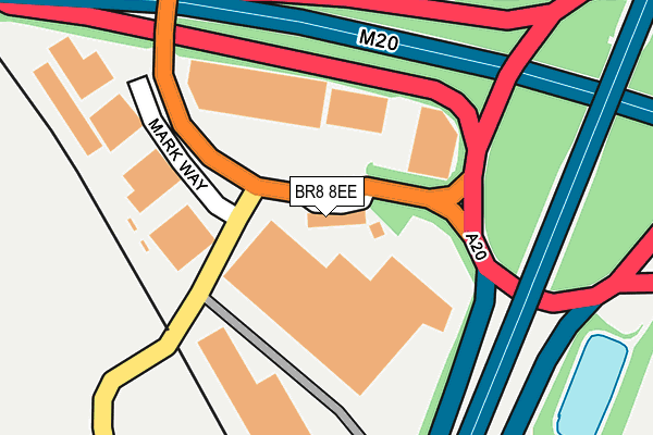 BR8 8EE map - OS OpenMap – Local (Ordnance Survey)