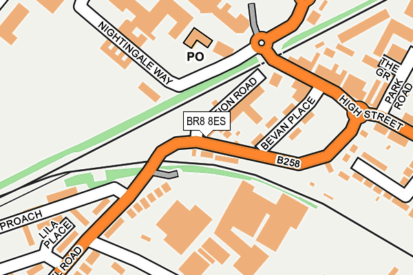BR8 8ES map - OS OpenMap – Local (Ordnance Survey)