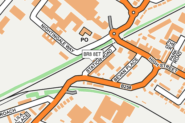 BR8 8ET map - OS OpenMap – Local (Ordnance Survey)