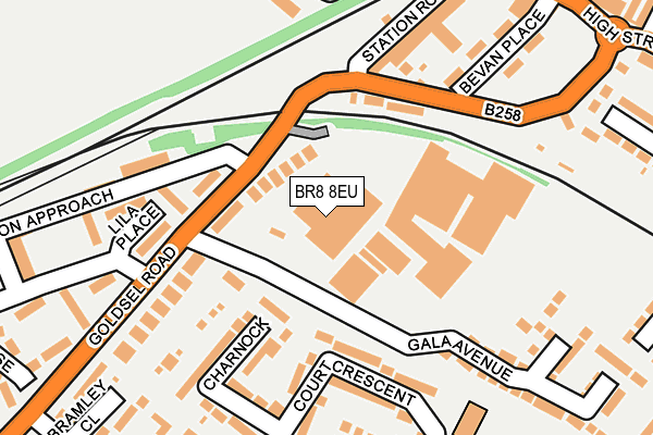 BR8 8EU map - OS OpenMap – Local (Ordnance Survey)