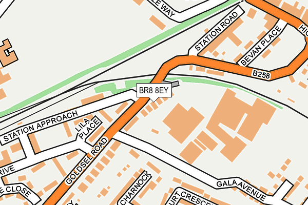 BR8 8EY map - OS OpenMap – Local (Ordnance Survey)