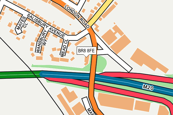 BR8 8FE map - OS OpenMap – Local (Ordnance Survey)