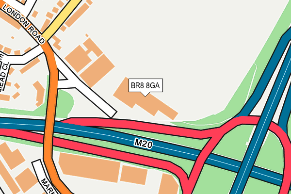 BR8 8GA map - OS OpenMap – Local (Ordnance Survey)