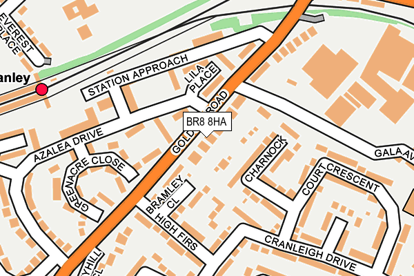 BR8 8HA map - OS OpenMap – Local (Ordnance Survey)
