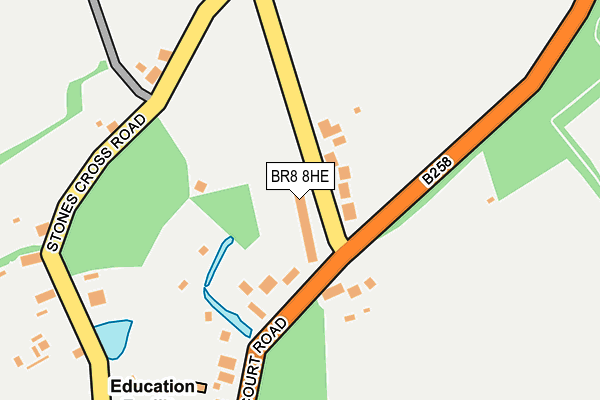 BR8 8HE map - OS OpenMap – Local (Ordnance Survey)