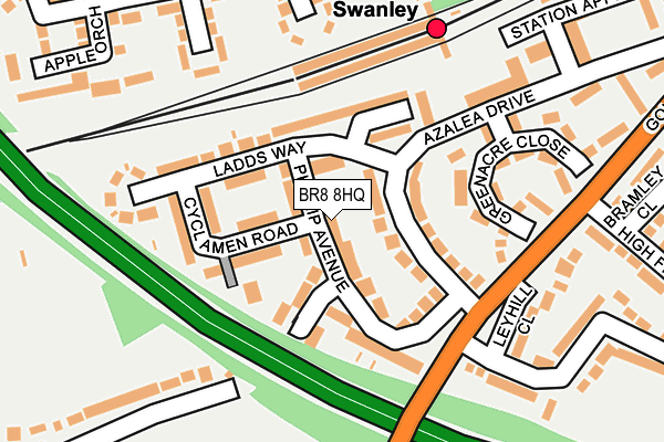 BR8 8HQ map - OS OpenMap – Local (Ordnance Survey)