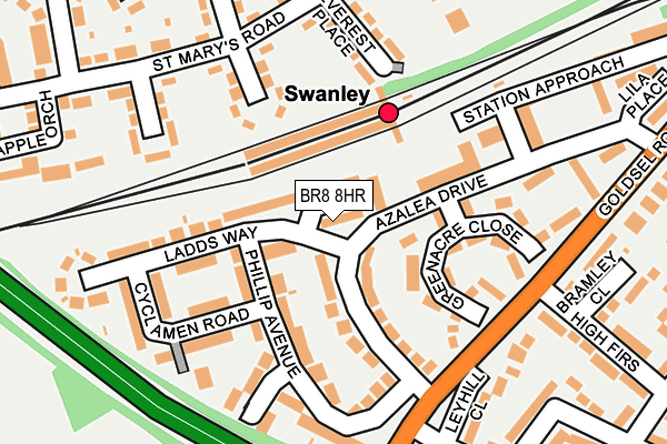 BR8 8HR map - OS OpenMap – Local (Ordnance Survey)