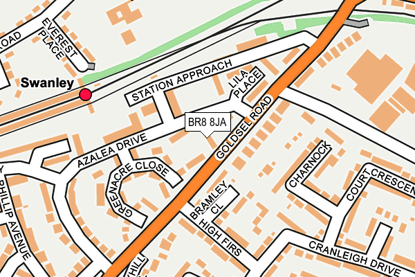 BR8 8JA map - OS OpenMap – Local (Ordnance Survey)