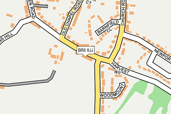 BR8 8JJ map - OS OpenMap – Local (Ordnance Survey)