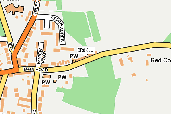 BR8 8JU map - OS OpenMap – Local (Ordnance Survey)