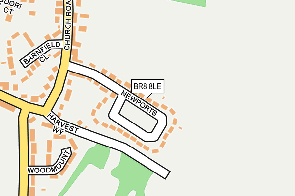 BR8 8LE map - OS OpenMap – Local (Ordnance Survey)