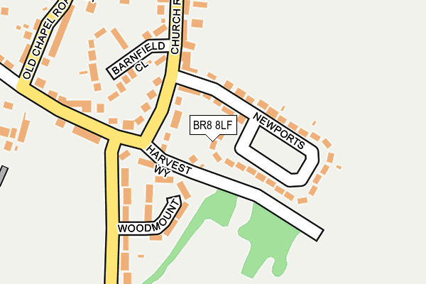 BR8 8LF map - OS OpenMap – Local (Ordnance Survey)