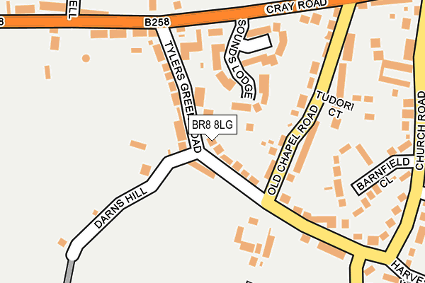 BR8 8LG map - OS OpenMap – Local (Ordnance Survey)