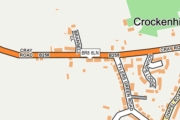 BR8 8LN map - OS OpenMap – Local (Ordnance Survey)