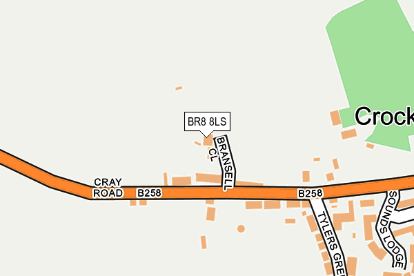 BR8 8LS map - OS OpenMap – Local (Ordnance Survey)