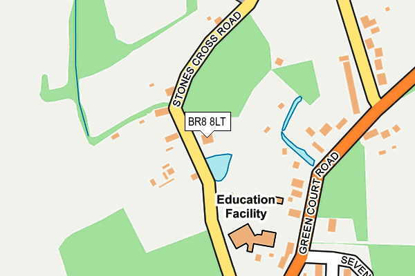 BR8 8LT map - OS OpenMap – Local (Ordnance Survey)
