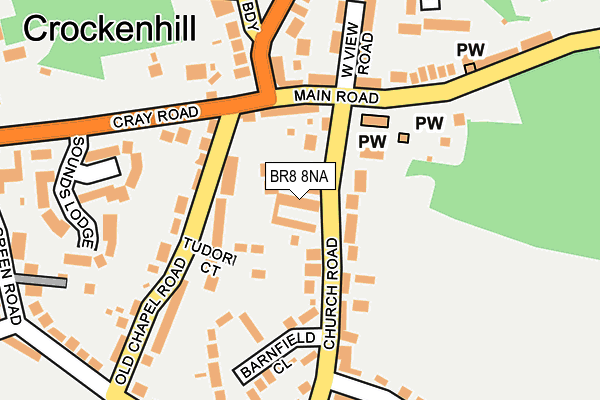 BR8 8NA map - OS OpenMap – Local (Ordnance Survey)