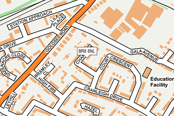 BR8 8NL map - OS OpenMap – Local (Ordnance Survey)