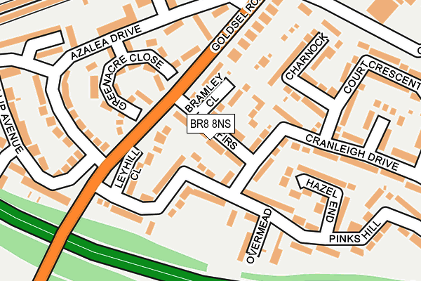 BR8 8NS map - OS OpenMap – Local (Ordnance Survey)