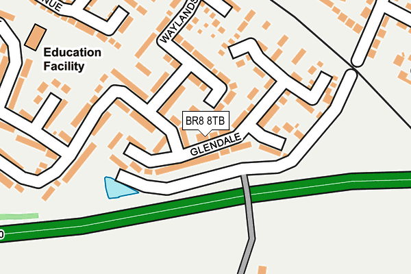 BR8 8TB map - OS OpenMap – Local (Ordnance Survey)