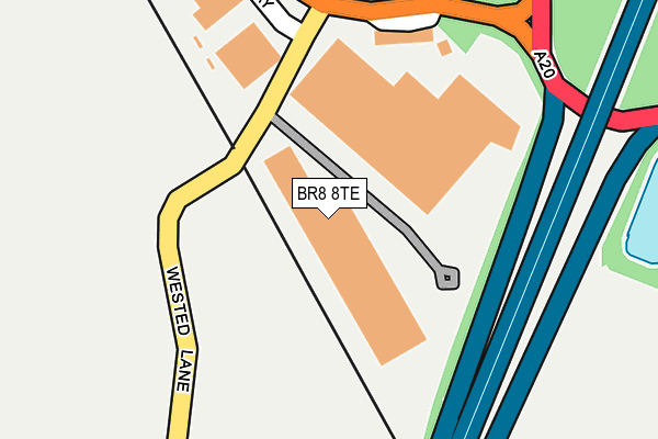 BR8 8TE map - OS OpenMap – Local (Ordnance Survey)
