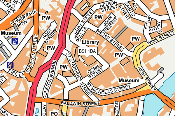 BS1 1DA map - OS OpenMap – Local (Ordnance Survey)