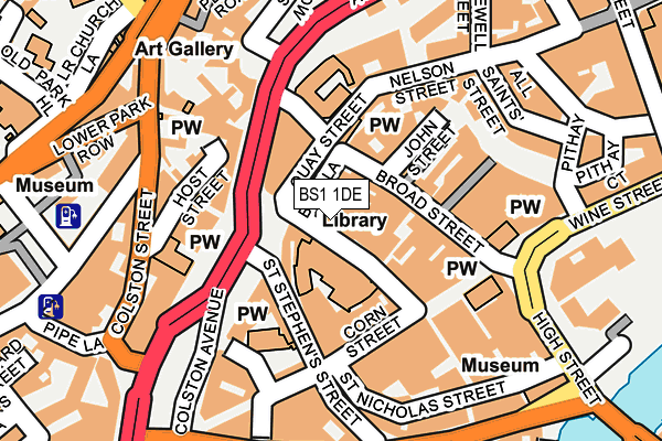 BS1 1DE map - OS OpenMap – Local (Ordnance Survey)