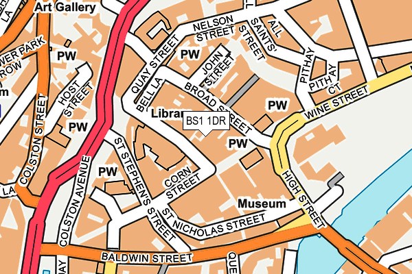 BS1 1DR map - OS OpenMap – Local (Ordnance Survey)