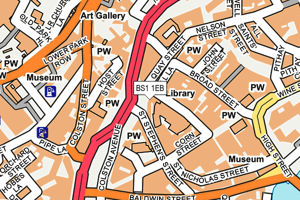 BS1 1EB map - OS OpenMap – Local (Ordnance Survey)